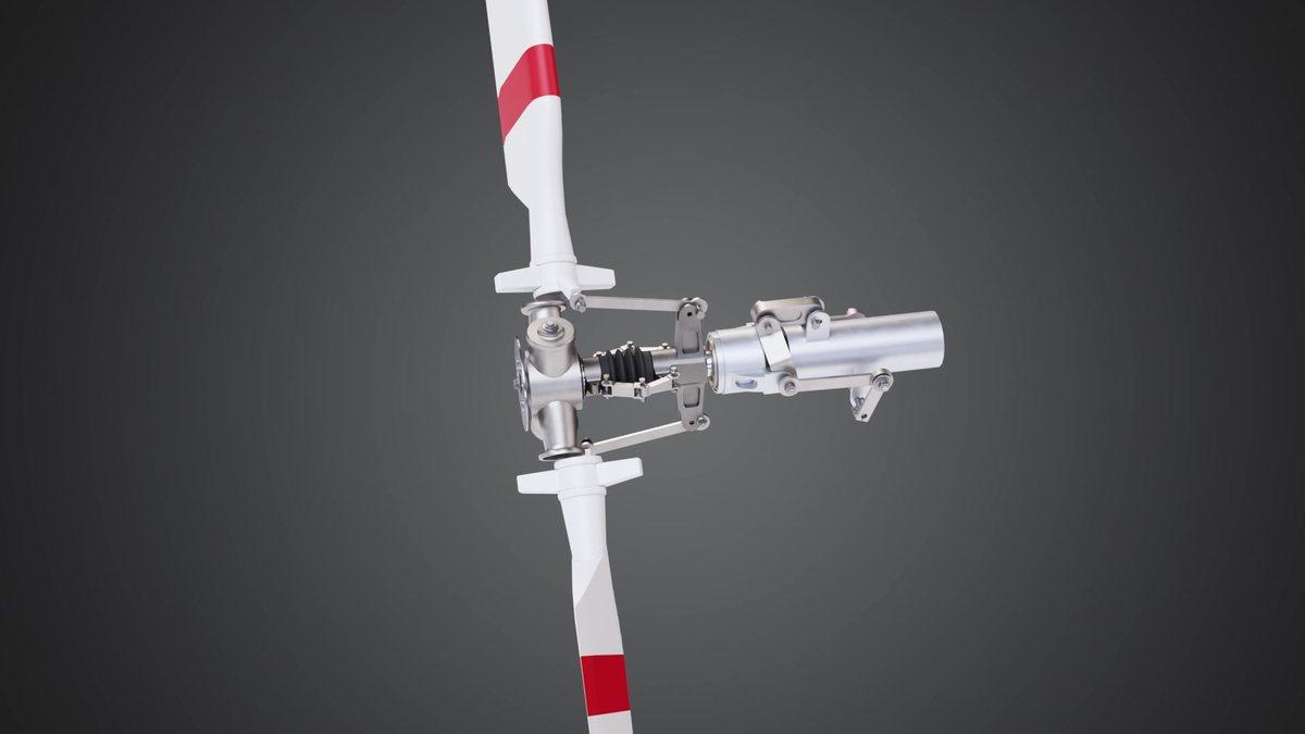 360° product rotation animation of a rotor head