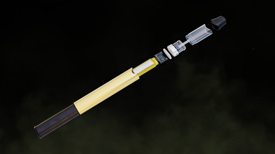 E-cigarettes exploded view 3d product animation video