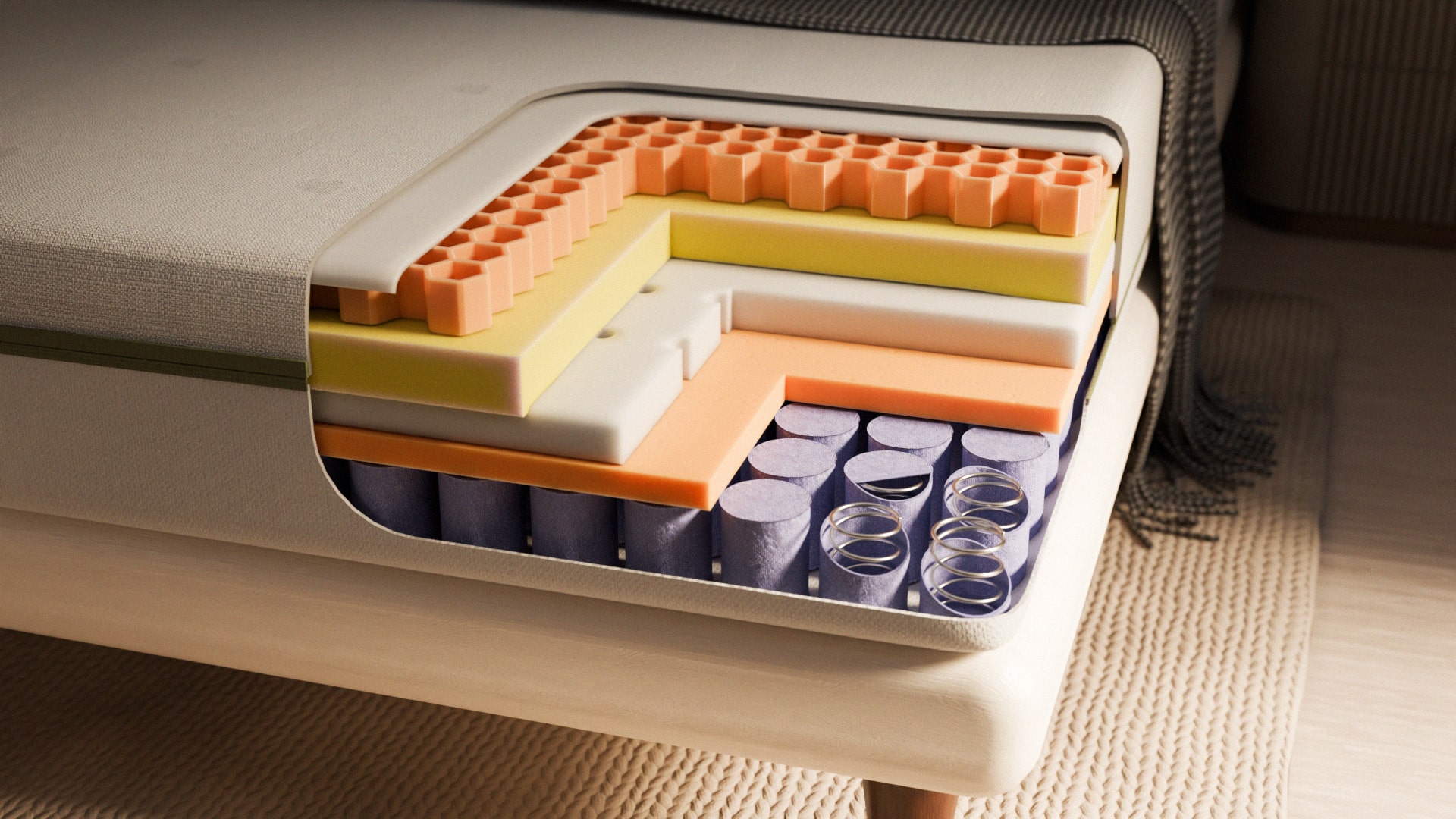 Mattress cut view image