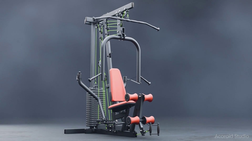 Gym equipment 3d product animation promotional video